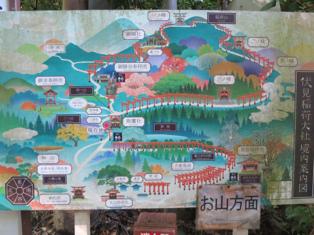 Karte beim Fushimi Inari-Taisha