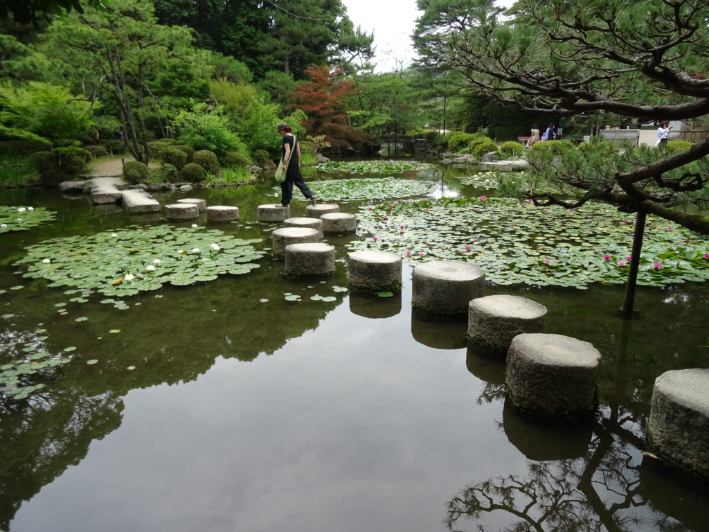Garten beim Heian Schrein in Kyoto
