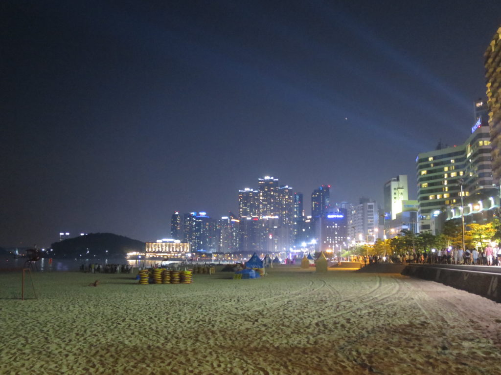 Haeundae Beach bei Nacht